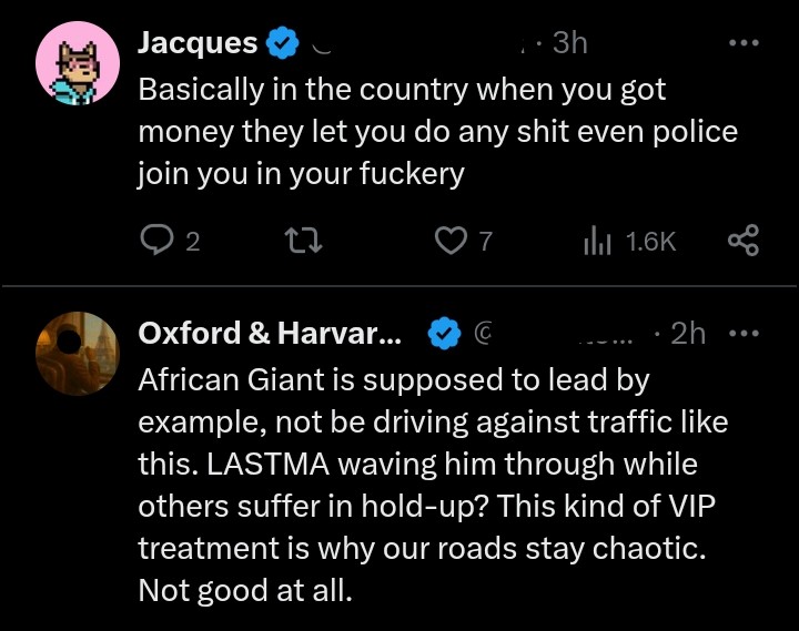 LASTMA VIP treatment