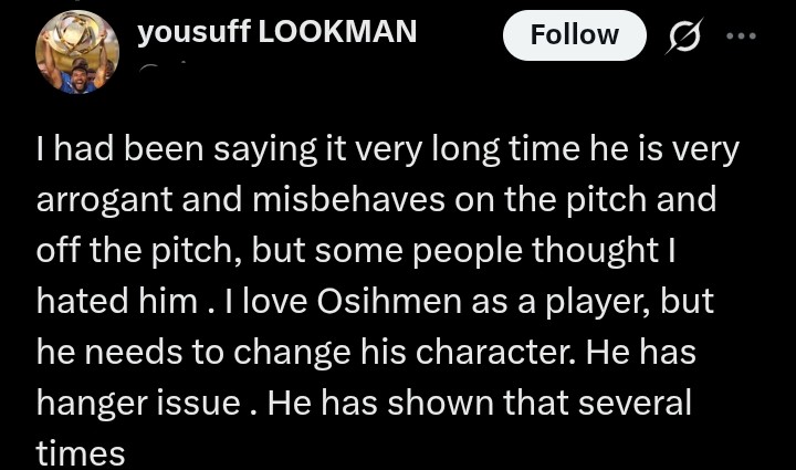Osimhen and Lookman clash