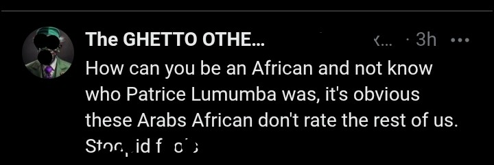 Patrice Lumumba gesture controversy