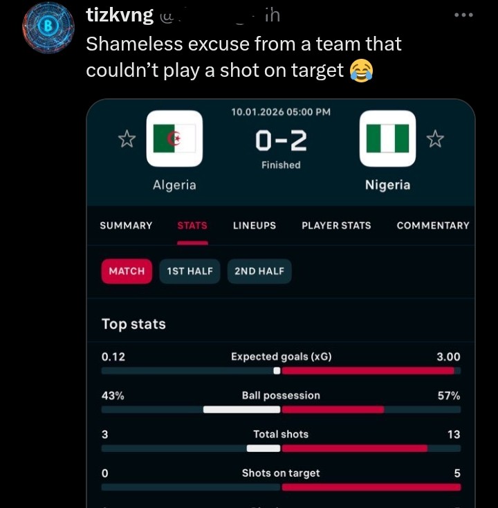 Nigeria vs Algeria AFCON 2025